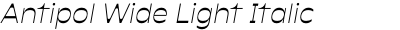Antipol Wide Light Italic